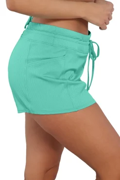 Sunsets Escape Aqua Mist Sandbar Rib Laguna Swim Short
