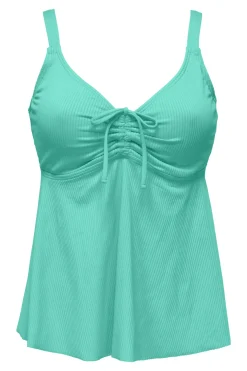 Sunsets Escape Aqua Mist Sandbar Rib Marin Tankini Top