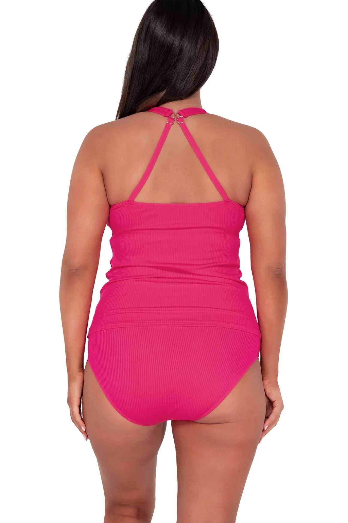 Sunsets Escape Begonia Sandbar Rib Emerson Tankini Top