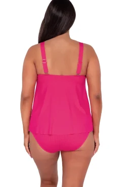 Sunsets Escape Begonia Sandbar Rib Sadie Tankini Top