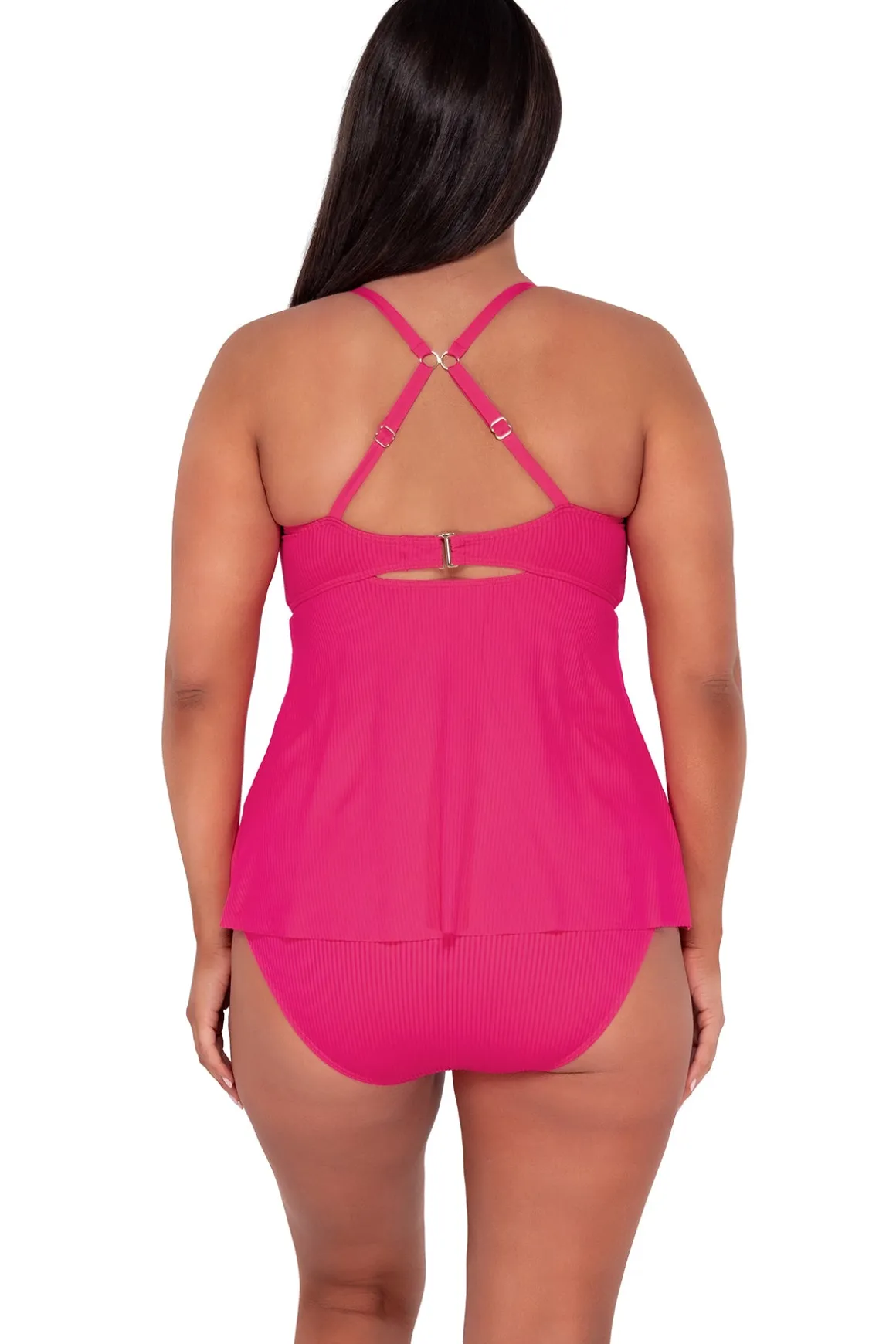 Sunsets Escape Begonia Sandbar Rib Tori Tankini Top