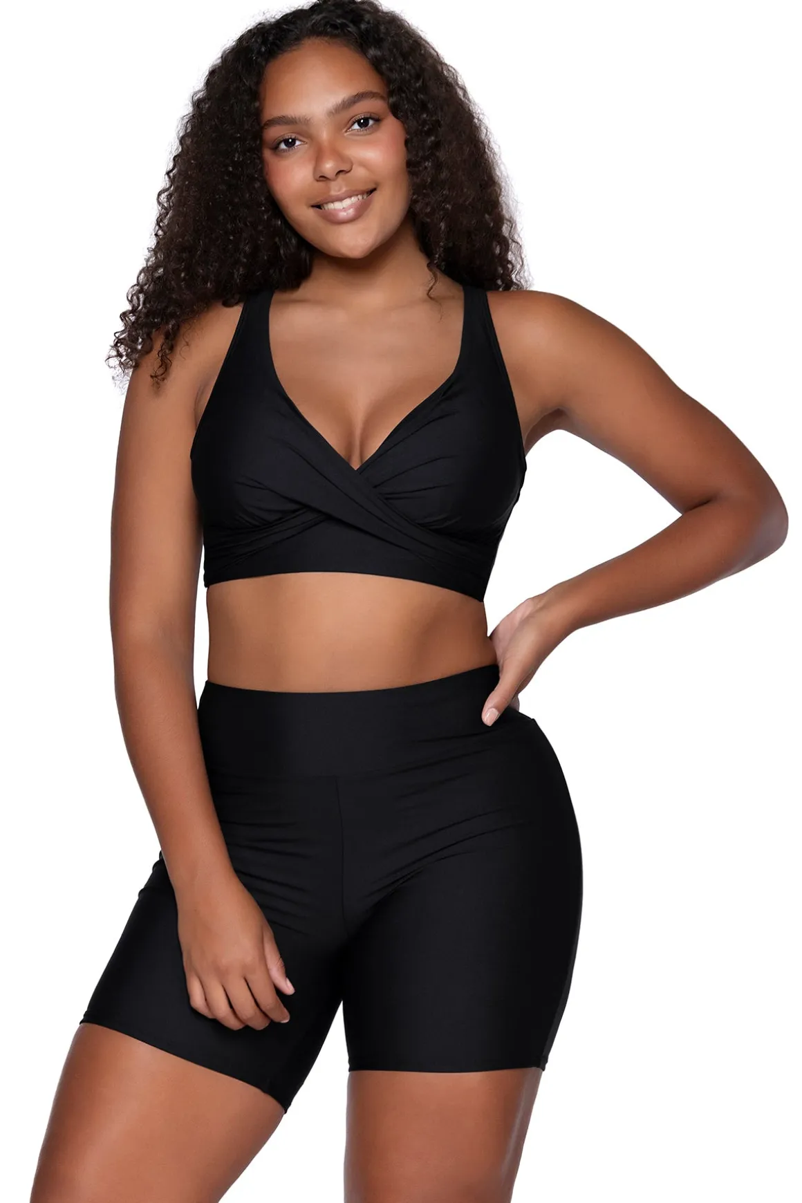 Sunsets Escape Black Bayside Bike Short