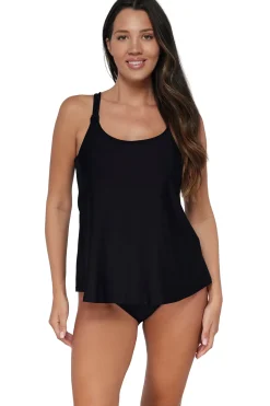 Sunsets Escape Black Jenna Tankini Top