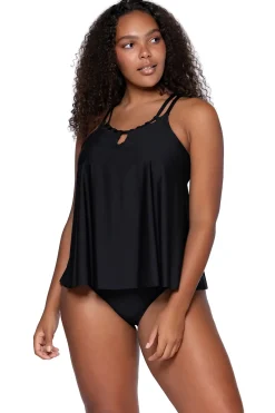 Sunsets Escape Black Sadie Tankini Top