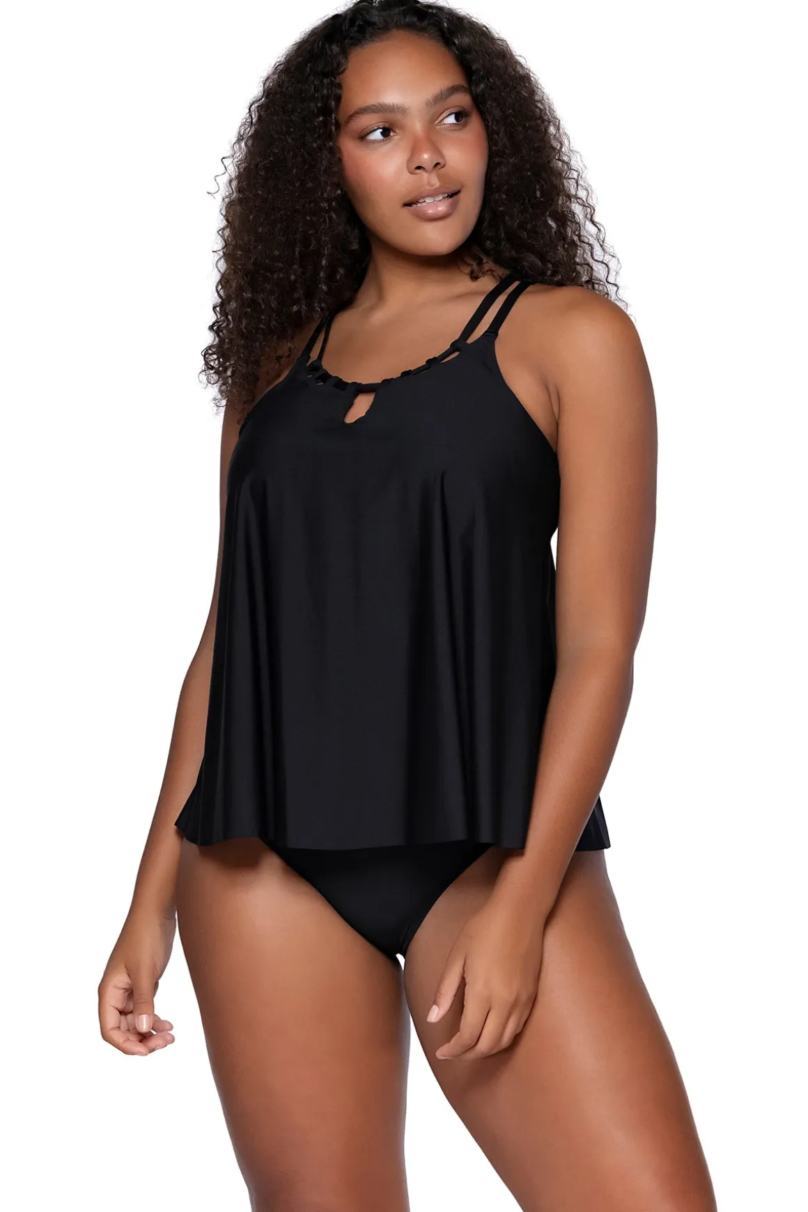 Sunsets Escape Black Sadie Tankini Top