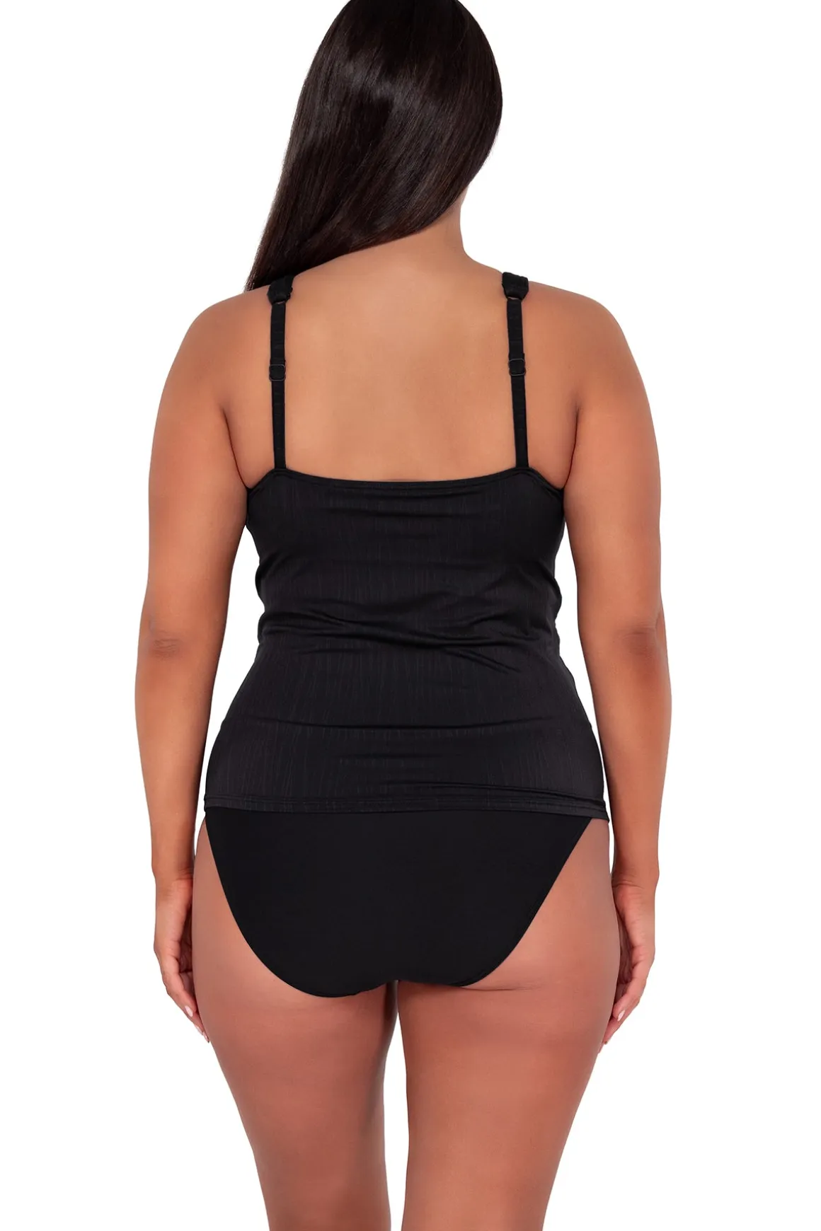 Sunsets Escape Black Seagrass Texture Emerson Tankini Top