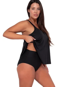 Sunsets Escape Black Seagrass Texture Sadie Tankini Top