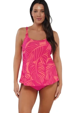 Sunsets Escape Blushing Palms Sandbar Rib Jenna Tankini Top