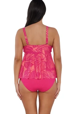 Sunsets Escape Blushing Palms Sandbar Rib Marin Tankini Top