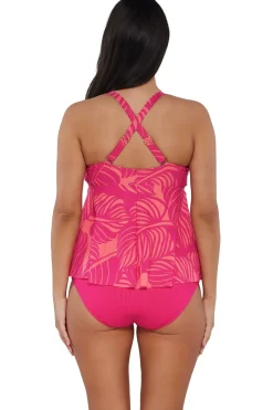 Sunsets Escape Blushing Palms Sandbar Rib Marin Tankini Top