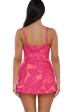 Sunsets Escape Blushing Palms Sandbar Rib Sienna Swim Dress