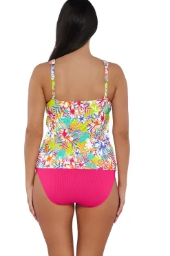 Sunsets Escape Botanical Bliss Sandbar Rib Emerson Tankini Top