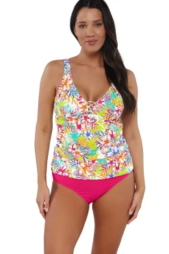 Sunsets Escape Botanical Bliss Sandbar Rib Emerson Tankini Top