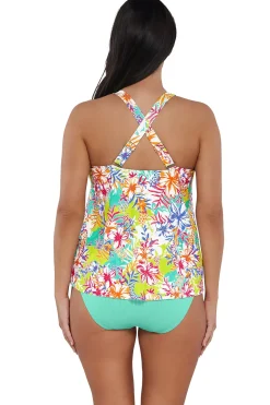Sunsets Escape Botanical Bliss Sandbar Rib Sadie Tankini Top