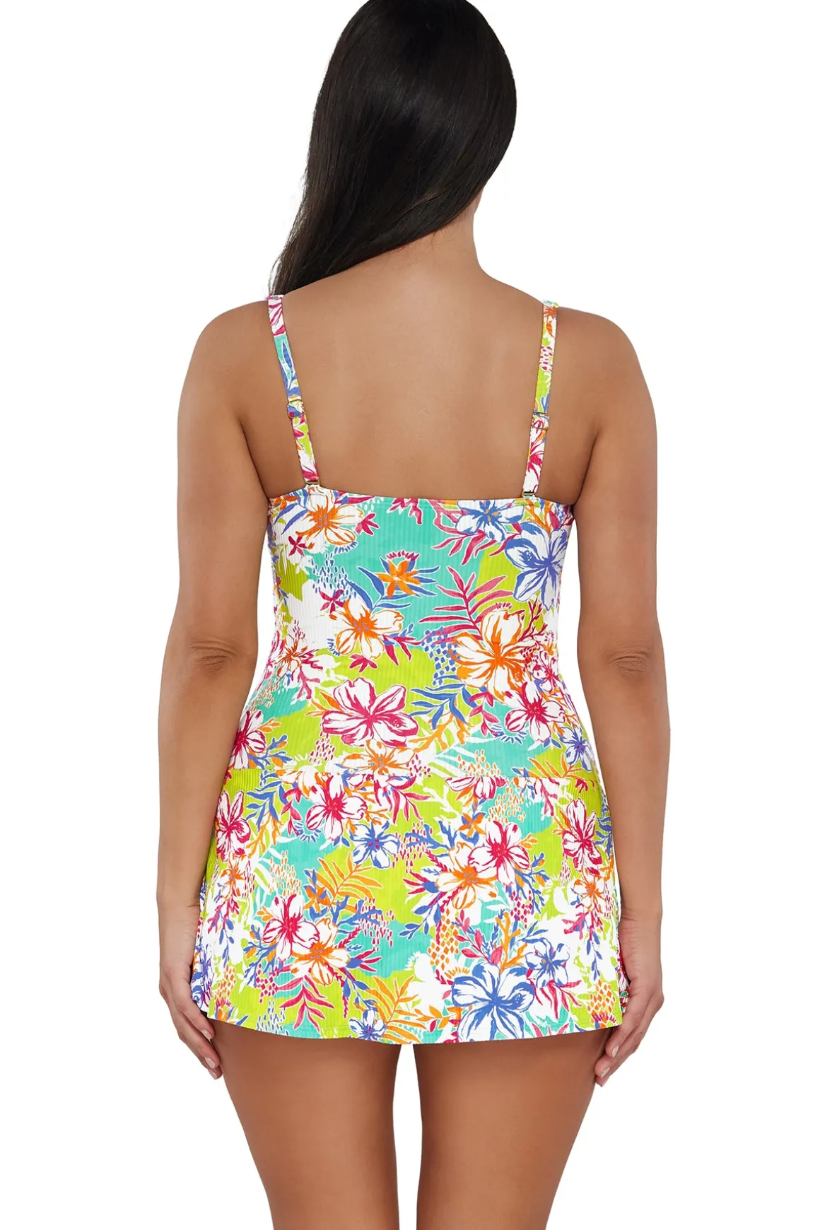 Sunsets Escape Botanical Bliss Sandbar Rib Sienna Swim Dress