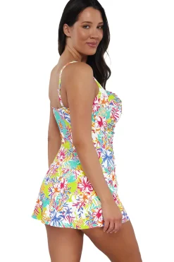 Sunsets Escape Botanical Bliss Sandbar Rib Sienna Swim Dress