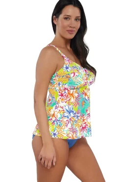 Sunsets Escape Botanical Bliss Sandbar Rib Tori Tankini Top
