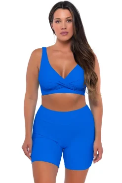 Sunsets Escape Electric Blue Bayside Bike Short