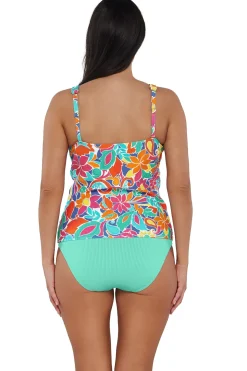 Sunsets Escape Festive Floral Sandbar Rib Emerson Tankini Top