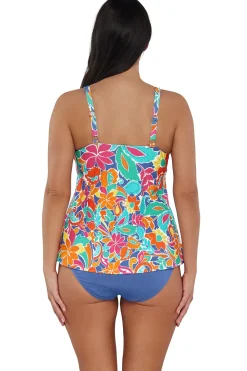 Sunsets Escape Festive Floral Sandbar Rib Jenna Tankini Top