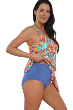Sunsets Escape Festive Floral Sandbar Rib Jenna Tankini Top