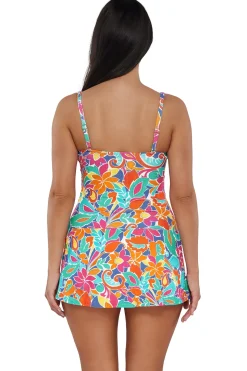 Sunsets Escape Festive Floral Sandbar Rib Sienna Swim Dress