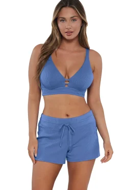 Sunsets Escape Harbor Blue Sandbar Rib Laguna Swim Short