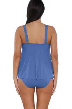 Sunsets Escape Harbor Blue Sandbar Rib Sadie Tankini Top