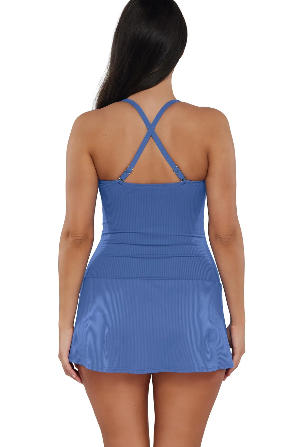 Sunsets Escape Harbor Blue Sandbar Rib Sienna Swim Dress