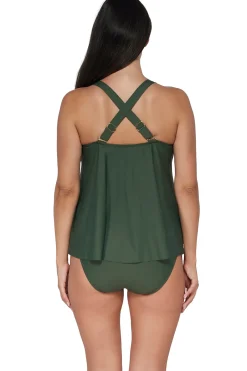 Sunsets Escape Island Green Sadie Tankini Top