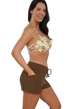 Sunsets Escape Tiki Brown Laguna Swim Short