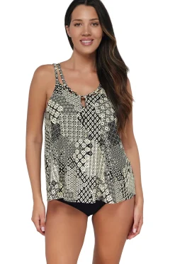 Sunsets Escape Venice Seagrass Texture Sadie Tankini Top
