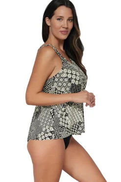 Sunsets Escape Venice Seagrass Texture Sadie Tankini Top
