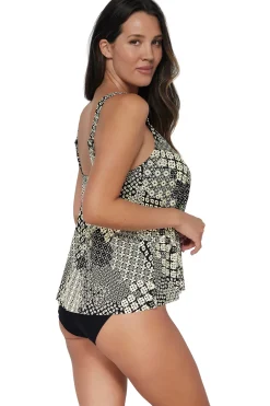 Sunsets Escape Venice Seagrass Texture Sadie Tankini Top