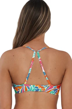 Sunsets Festive Floral Sandbar Rib Crossroads Underwire Top