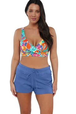 Sunsets Festive Floral Sandbar Rib Elsie Top