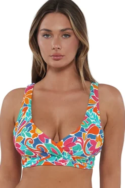 Sunsets Festive Floral Sandbar Rib Elsie Top