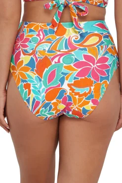 Sunsets Festive Floral Sandbar Rib Hannah High Waist Bottom