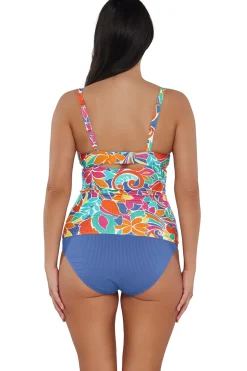 Sunsets Festive Floral Sandbar Rib Serena Tankini Top