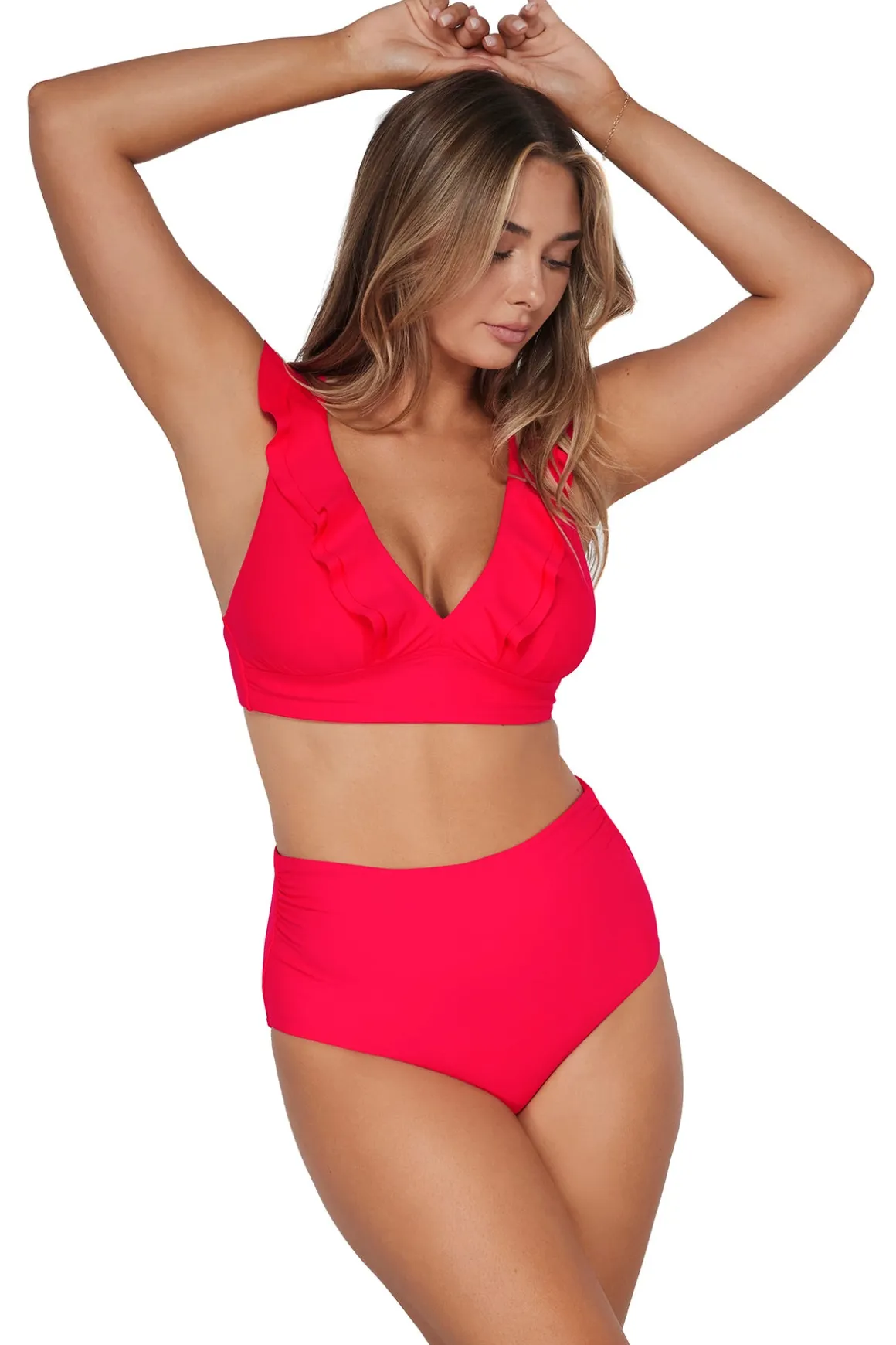 Sunsets Geranium Capri High Waist Bottom