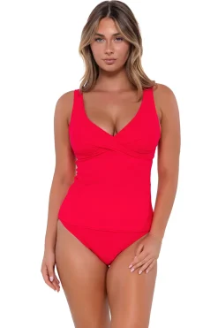 Sunsets Geranium Elsie Tankini Top