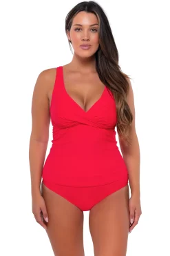 Sunsets Geranium Elsie Tankini Top