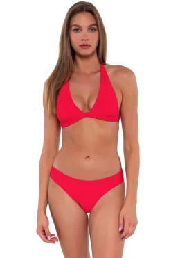 Sunsets Geranium Faith Halter Top