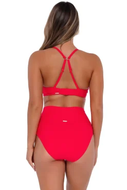 Sunsets Geranium Hannah High Waist Bottom