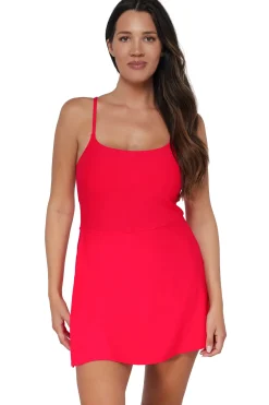 Sunsets Geranium Naomi Swim Dress One Piece