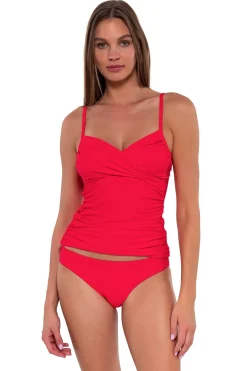 Sunsets Geranium Simone Tankini Top