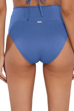Sunsets Harbor Blue Sandbar Rib Hannah High Waist Bottom
