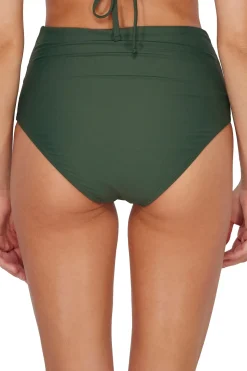 Sunsets Island Green Capri High Waist Bottom