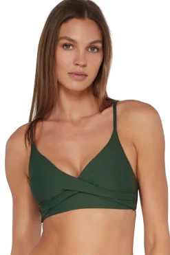 Sunsets Island Green Lyla Bralette Top