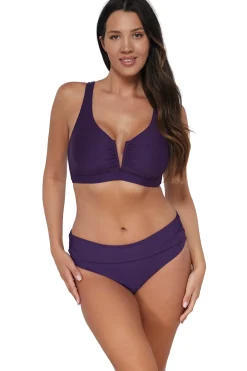 Sunsets Paradise Plum Capri High Waist Bottom